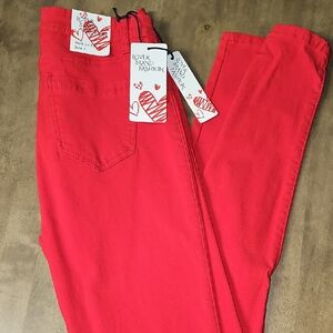 Super SUPER STRETCHY CURVY BRIGHT RED SKINNY JEGGINGS